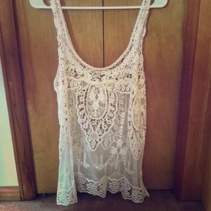 Lace tank top